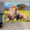 Self-adhesive lion wall paper roll