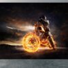 Dynamic motorbike design on cool wallpaper