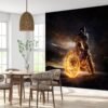 Burning Wheels Harley Wallpaper Photo Wall Mural Wall UV Print Decal Wall Art Décor