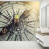 Vintage Compass Theme Wallpaper Photo Wall Mural Wall UV Print Decal Wall Art Décor
