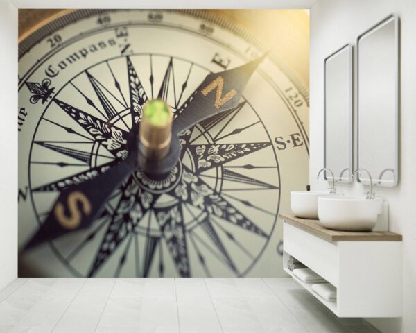 Vintage Compass Theme Wallpaper Photo Wall Mural Wall UV Print Decal Wall Art Décor