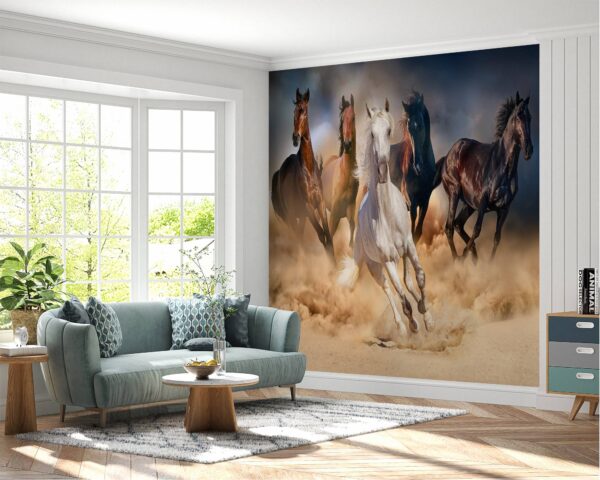 Waterproof horse-themed wall decor