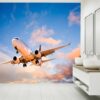 Massive Passenger Airplane Wallpaper Photo Wall Mural Wall UV Print Decal Wall Art Décor