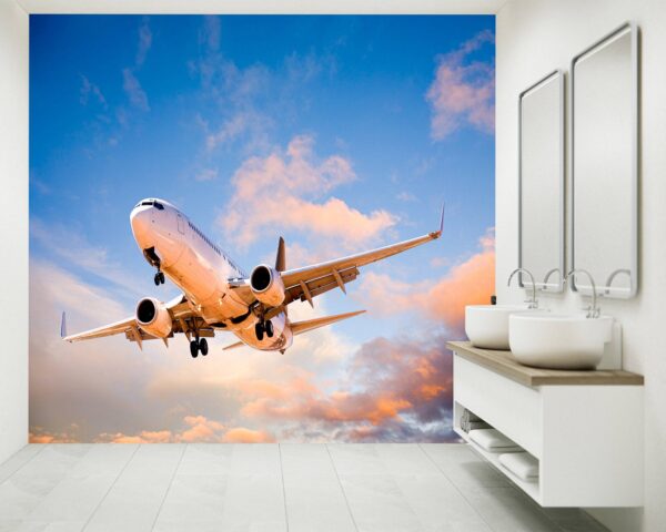 Massive Passenger Airplane Wallpaper Photo Wall Mural Wall UV Print Decal Wall Art Décor