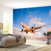 Massive Passenger Airplane Wallpaper Photo Wall Mural Wall UV Print Decal Wall Art Décor