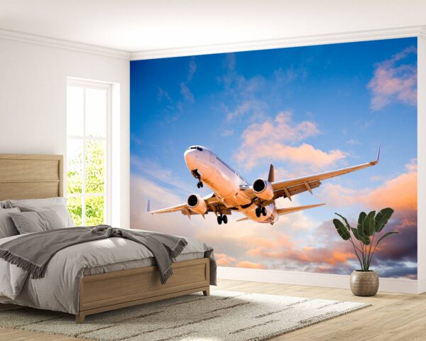 Massive Passenger Airplane Wallpaper Photo Wall Mural Wall UV Print Decal Wall Art Décor