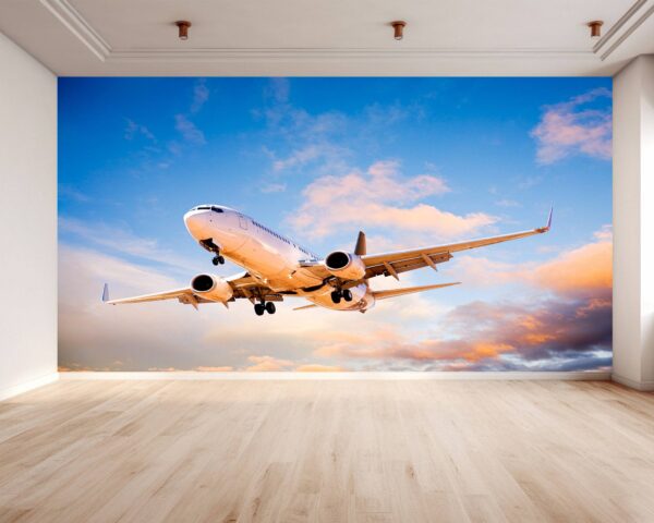 Massive Passenger Airplane Wallpaper Photo Wall Mural Wall UV Print Decal Wall Art Décor