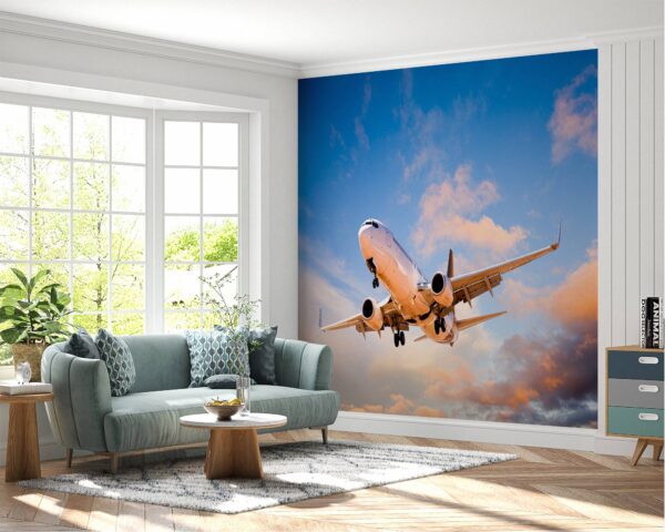 Massive Passenger Airplane Wallpaper Photo Wall Mural Wall UV Print Decal Wall Art Décor