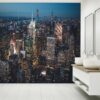 City at Night Landscape Wallpaper Photo Wall Mural Wall UV Print Decal Wall Art Décor