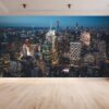 City at Night Landscape Wallpaper Photo Wall Mural Wall UV Print Decal Wall Art Décor