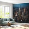 City at Night Landscape Wallpaper Photo Wall Mural Wall UV Print Decal Wall Art Décor