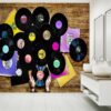 Vinyls Discs on Wall Wallpaper Photo Wall Mural Wall UV Print Decal Wall Art Décor