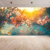 Natural Flowers Sunset View Wallpaper Photo Wall Mural Wall UV Print Decal Wall Art Décor