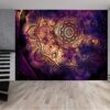 Wall mural showcasing a starlit sky and mandala design