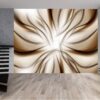 Abstract Brown Waves Wall Mural - Peel and Stick Removable Wallpaper