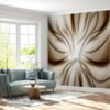 Waterproof wallpaper with serene wave patterns