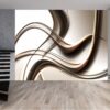 3D Abstract Gold Wave Design Wallpaper Photo Wall Mural Wall UV Print Decal Wall Art Décor