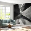 Self-adhesive wallpaper with modern abstract concrete texture