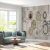 3D Effect Wall with Clocks Wallpaper Photo Wall Mural Wall UV Print Decal Wall Art Décor