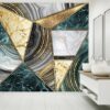 Multicolor Marble Vinyl Wallpaper - Removable Living Room Wall Decor with Stylish Marble Wall Design