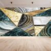 Multicolor Marble Vinyl Wallpaper - Removable Living Room Wall Decor with Stylish Marble Wall Design