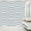 White Wavy Background Wallpaper Photo Wall Mural Wall UV Print Decal Wall Art Décor