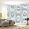 White Wavy Background Wallpaper Photo Wall Mural Wall UV Print Decal Wall Art Décor