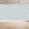 White Wavy Background Wallpaper Photo Wall Mural Wall UV Print Decal Wall Art Décor