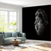 Waterproof lion-themed wall mural