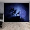 Self-adhesive wolf wall decor roll