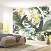 Summer Exotic Flowers Wallpaper Photo Wall Mural Wall UV Print Decal Wall Art Décor