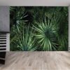 Rolled-up waterproof tropical palm leaves bedroom wallpaper.