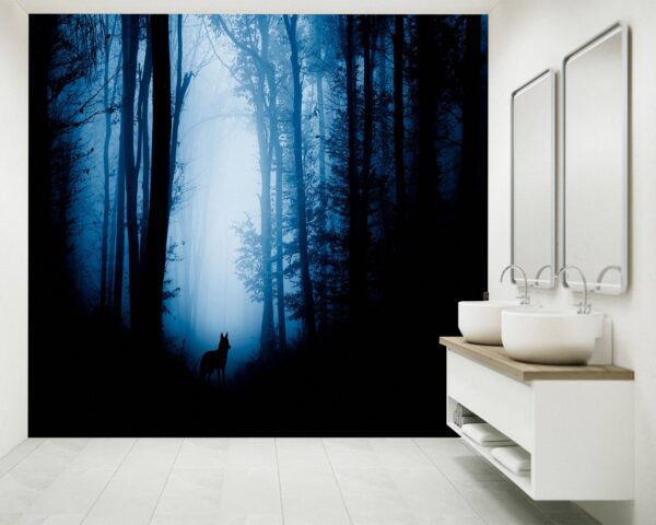 Forest by the Moonlight Wallpaper Photo Wall Mural Wall UV Print Decal Wall Art Décor