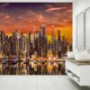 New York City Panorama at Sunrise Wallpaper Photo Wall Mural Wall UV Print Decal Wall Art Décor