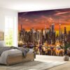 New York City Panorama at Sunrise Wallpaper Photo Wall Mural Wall UV Print Decal Wall Art Décor