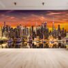 New York City Panorama at Sunrise Wallpaper Photo Wall Mural Wall UV Print Decal Wall Art Décor