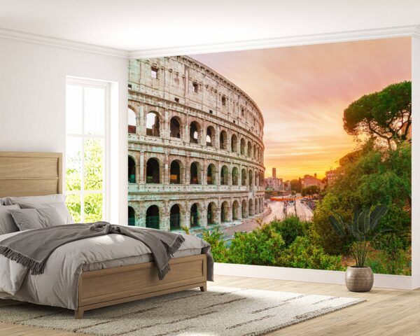 Colosseum at Sunset Time Wallpaper Photo Wall Mural Wall UV Print Decal Wall Art Décor