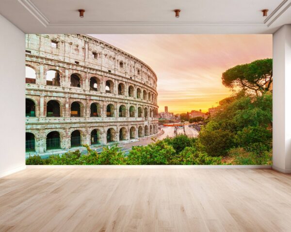 Colosseum at Sunset Time Wallpaper Photo Wall Mural Wall UV Print Decal Wall Art Décor