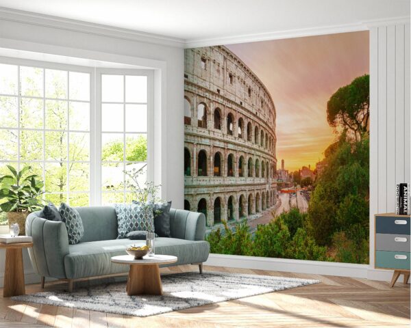 Colosseum at Sunset Time Wallpaper Photo Wall Mural Wall UV Print Decal Wall Art Décor