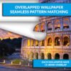 Waterproof vinyl decor showcasing the ancient Roman architecture at dawn