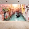 Self-adhesive mural capturing the romance of Venice's iconic waterways