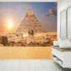 View on Sphinx and Pyramid Wallpaper Photo Wall Mural Wall UV Print Decal Wall Art Décor