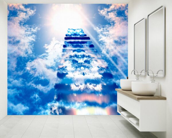 Stairs to Heaven Sky Wallpaper Photo Wall Mural Wall UV Print Decal Wall Art Décor