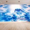 Stairs to Heaven Sky Wallpaper Photo Wall Mural Wall UV Print Decal Wall Art Décor