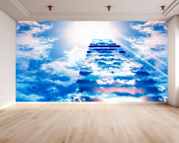 Stairs to Heaven Sky Wallpaper Photo Wall Mural Wall UV Print Decal Wall Art Décor