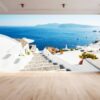 Self-adhesive mural showcasing the serene beauty of a seaside escape