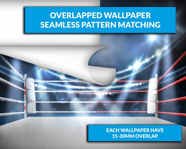 Boxing Ring with Spotlights Wallpaper Photo Wall Mural Wall UV Print Decal Wall Art Décor