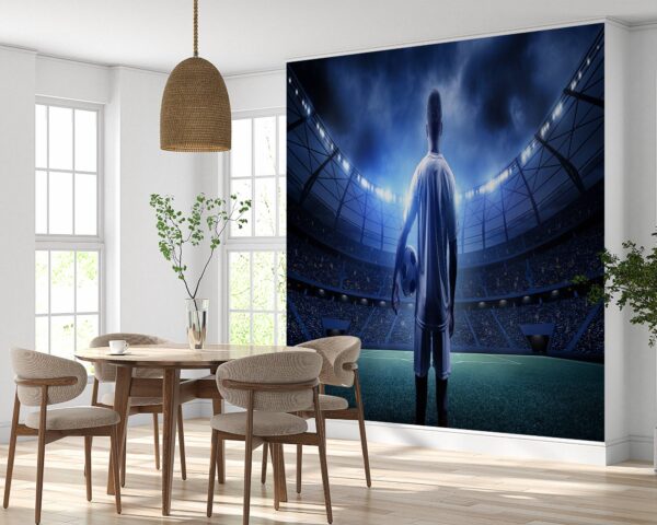 Football Player in the Stadium Wallpaper Photo Wall Mural Wall UV Print Decal Wall Art Décor