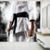 White Kimono with Black Belt Wallpaper Photo Wall Mural Wall UV Print Decal Wall Art Décor