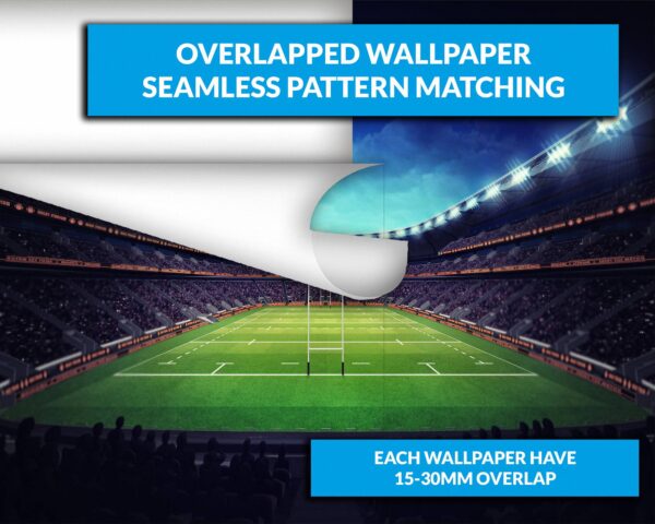 Illuminated Rugby Stadium Wallpaper Photo Wall Mural Wall UV Print Decal Wall Art Décor